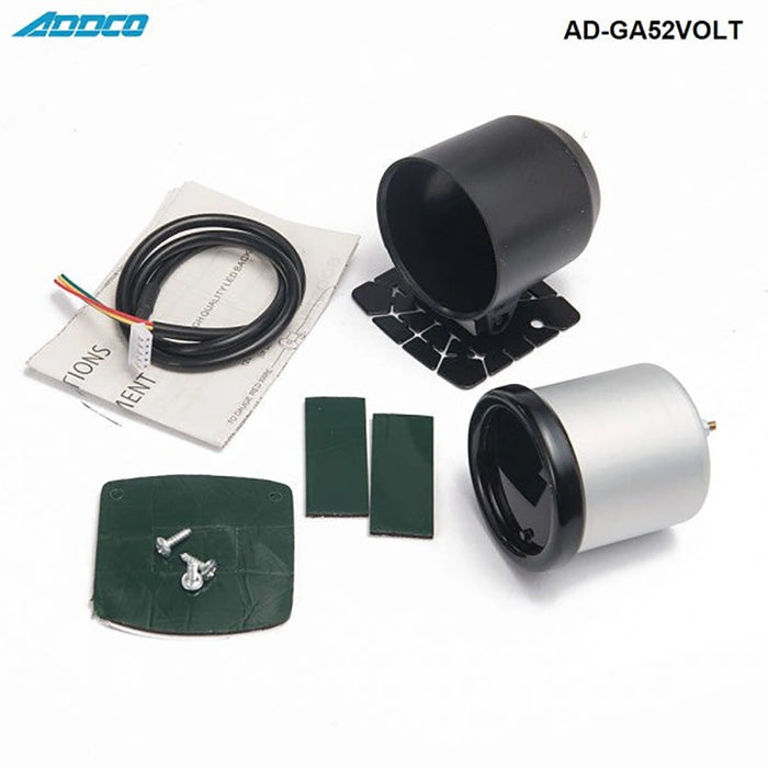 ADDCO - 52mm Universal Oil Pressure Gauge With Sensor And Holder LED 7 Colours