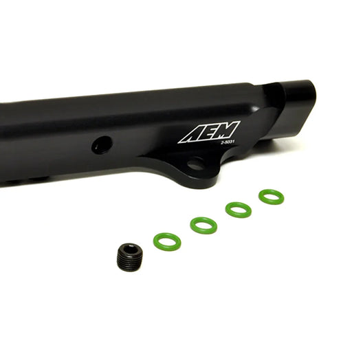 AEM High Volume Fuel Rail Black Mitsubishi 4G63 Evo 4/5/6/7/8/9