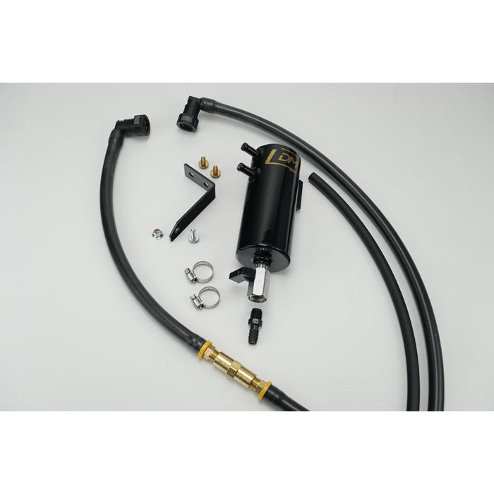 Damond Motorsports Ecoboost Mustang Oil Catch Can kit available at Damond Motorsports