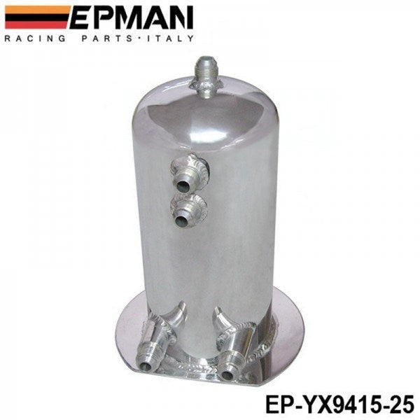EPMAN Aluminum 2.5 LITER TWIN DOME FUEL SWIRL POT SURGE TANK