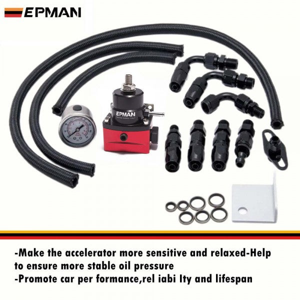 EPMAN K Swap Fuel Line System Set Fuel Rail Pressure Regulator For Honda Civic/Integra