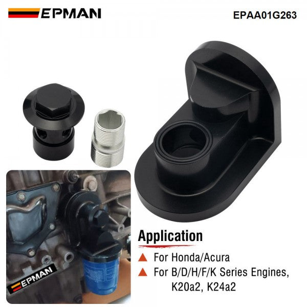 EPMAN Oil Filter Relocation Adapter Kit For Honda B/D/H/F/K Series -