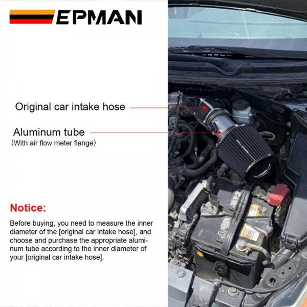 EPMAN 3" 76mm Mass Air Flow Sensor Adapter - Nissan, Honda, Ford