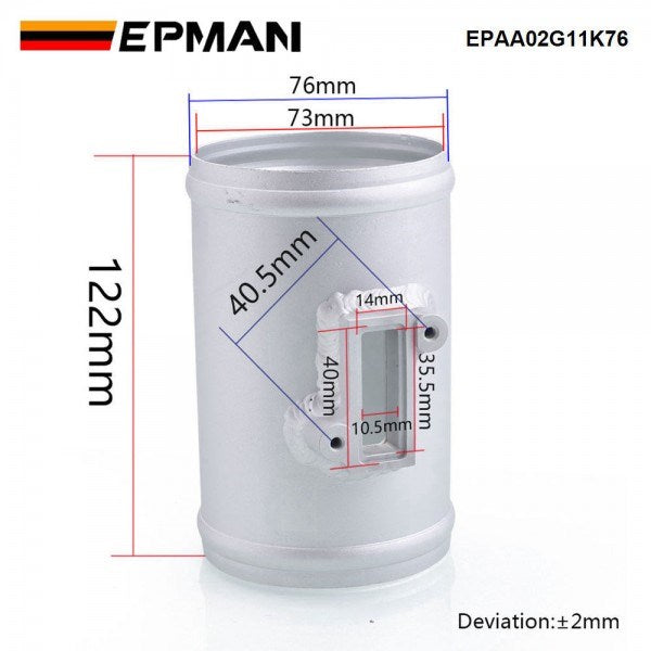 EPMAN 3" 76mm Mass Air Flow Sensor Adapter - Nissan, Honda, Ford