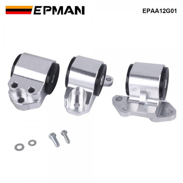 EPMAN Billet Aluminum Engine Mounts Del Sol Civic 92-95 Integra 94-01 EG DC2 3-Bolt