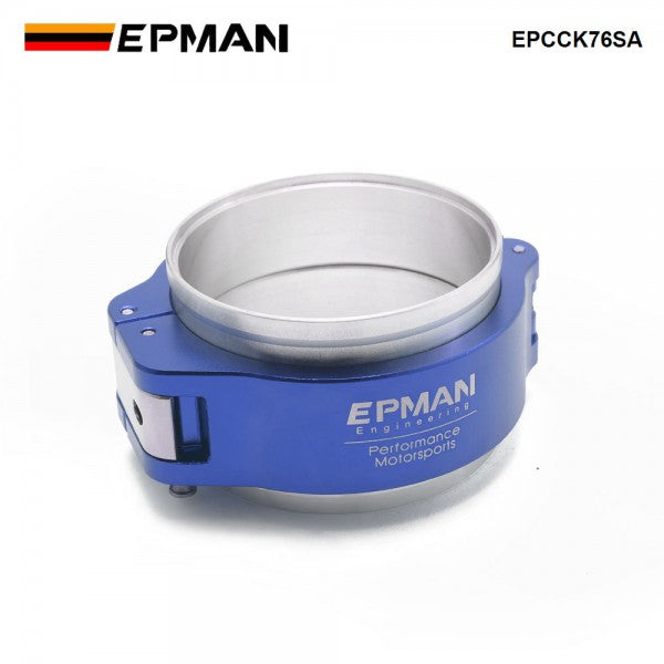 EPMAN Pinless Hanger Type V-Band Clamp W Flange System Assembly - 3" 76mm Universal Application
