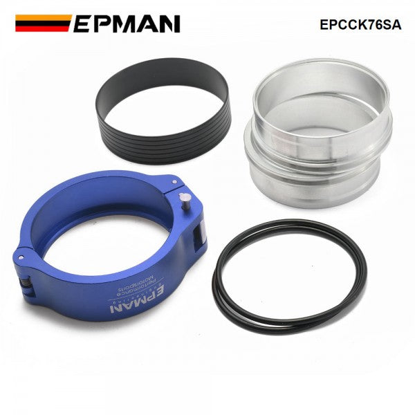 EPMAN Pinless Hanger Type V-Band Clamp W Flange System Assembly - 3" 76mm Universal Application