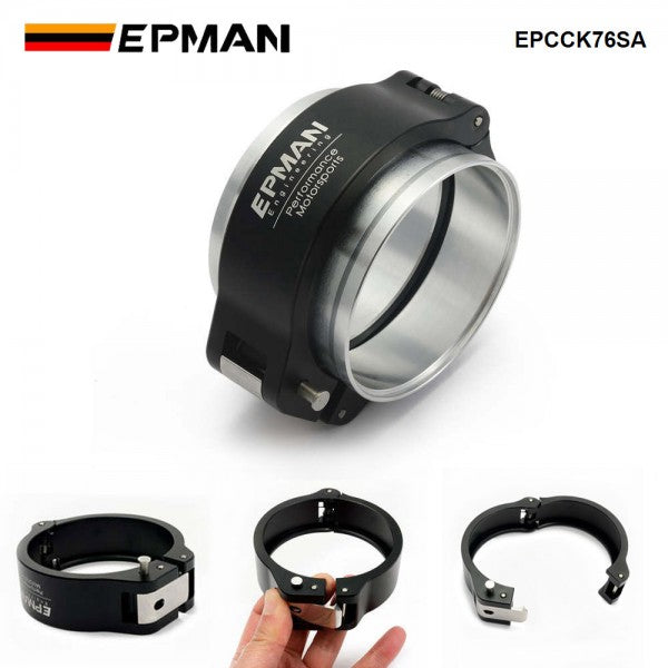 EPMAN Pinless Hanger Type V-Band Clamp W Flange System Assembly - 3" 76mm Universal Application