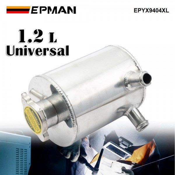 EPMAN Universal Aluminum Radiator Coolant Overflow Reservoir With Cap