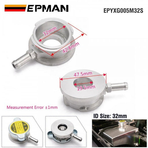 EPMAN Performance Aluminum Weld On Radiator Filler Neck 1.25" 32mm Radiator Inlet With Cap