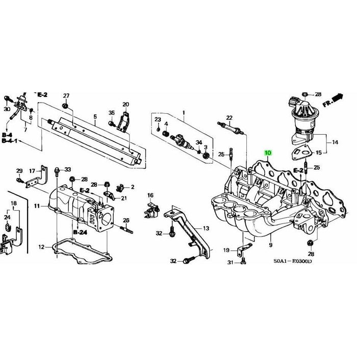 Honda Genuine Inlet Manifold Gasket - F22 SOHC