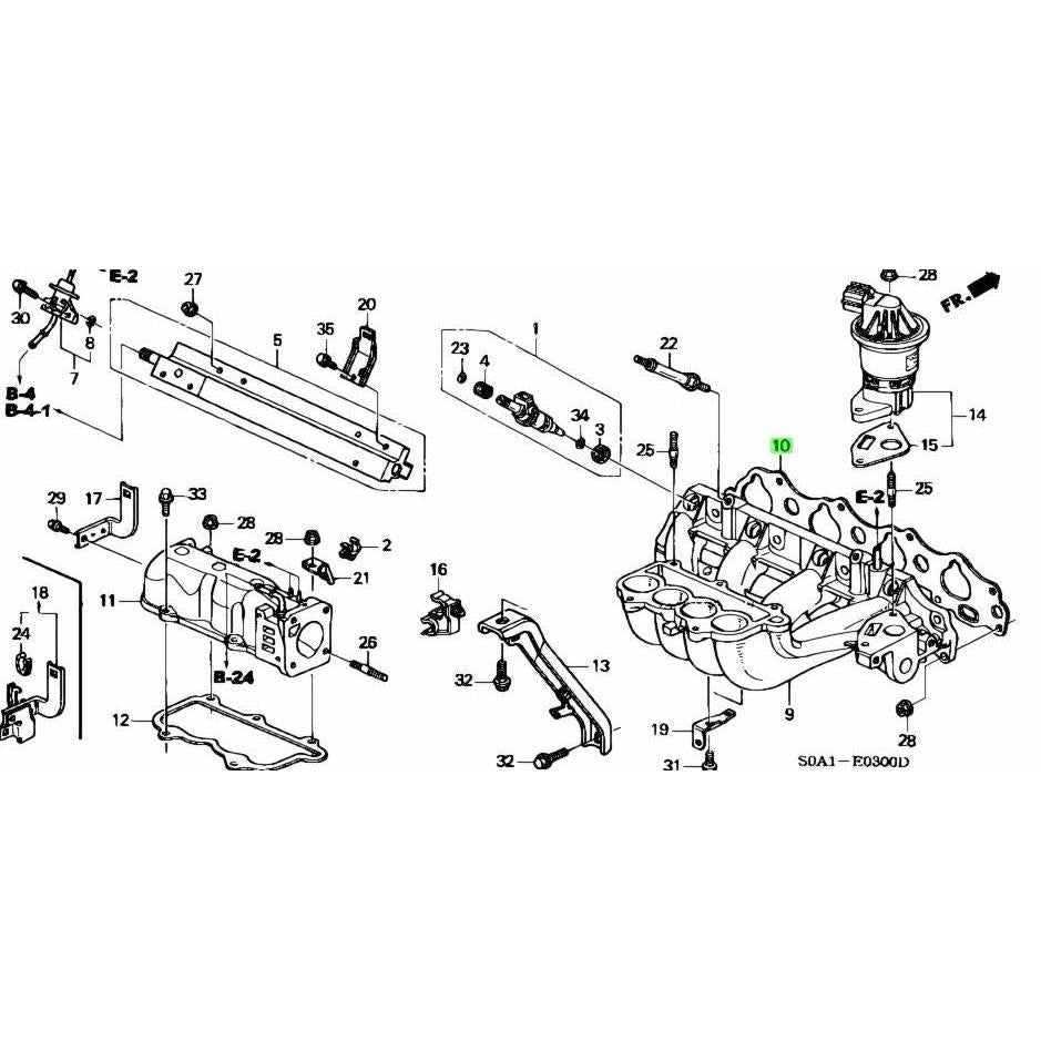 Honda Genuine Inlet Manifold Gasket - F22 SOHC