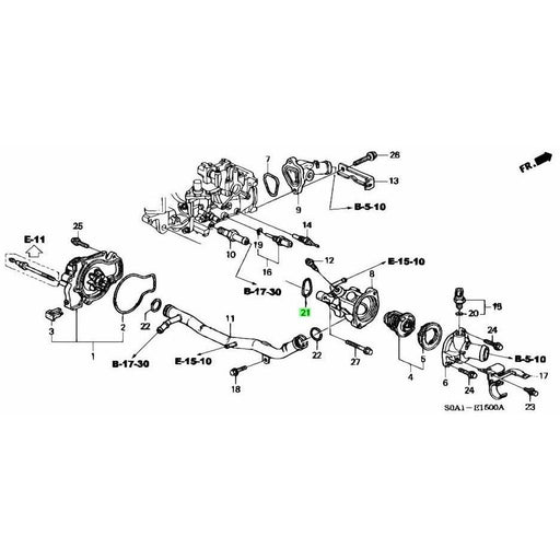 Honda Genuine Thermostat Gasket - F22 SOHC