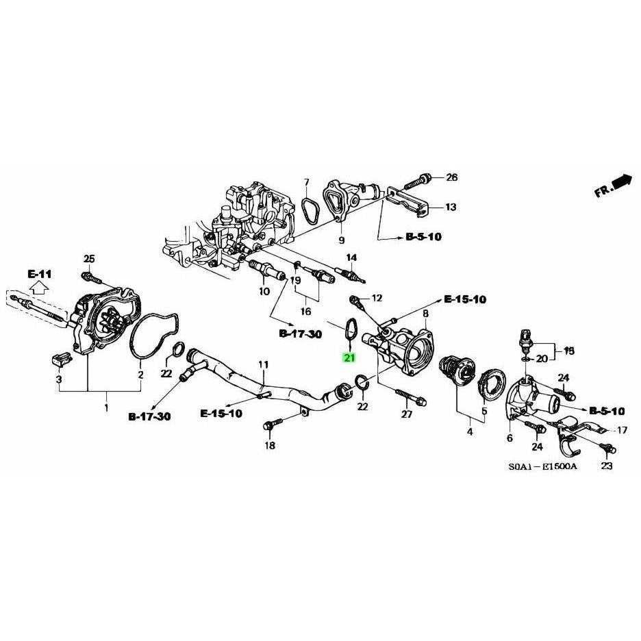 Honda Genuine Thermostat Gasket - F22 SOHC