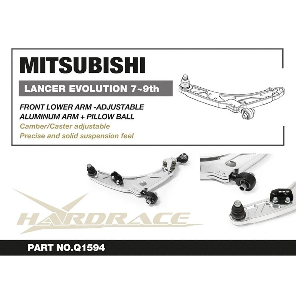 HARDRACE FRONT LOWER CONTROL ARM - ALUMINUM MITSUBISHI LANCER EVOLUTION 7-9