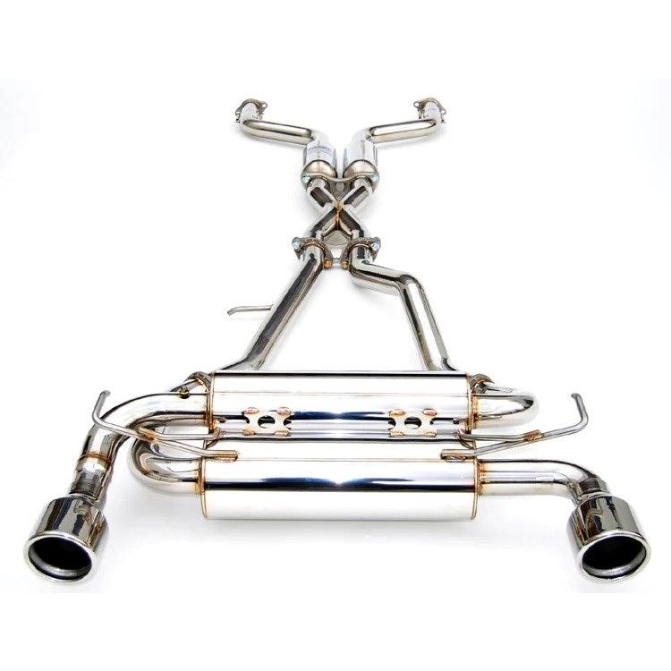 Scratch and Dent - Invidia Gemini Rolled SS Tip Cat back Exhaust Nissan 350Z 03-08 FX35 03-05 FX45 2/4WD Gemini Rolled Stainless Steel Tip Cat-back Exhaust