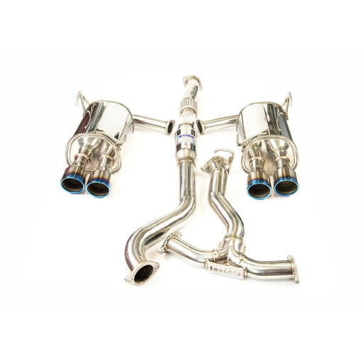 Invidia 15+ Subaru WRX/STI 4Dr Q300 Twin Outlet Rolled Titanium Burnt Quad Tip Cat-Back Exhaust