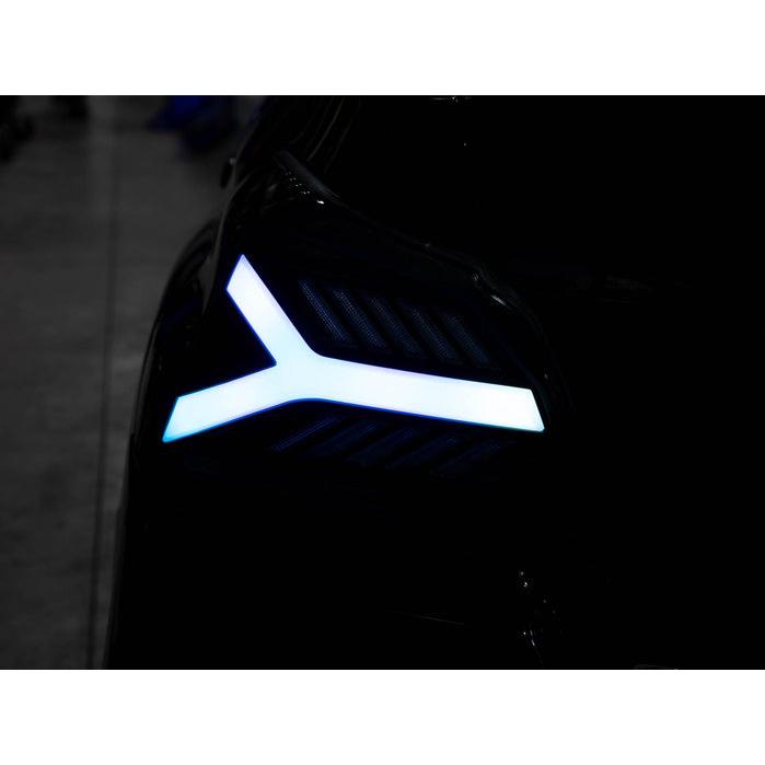 OLM Y-Spec LED Taillights (Smoke Lens White Optic w/RGB) - 2015-2021 WRX / STI