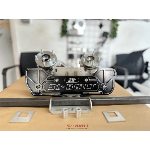 S1Built - AWD Rear Conversion Bundle: 8th & 9th Gen Civic, Cast Aluminum Hub Spindles with Hubs and Rear Diff Mount Kit