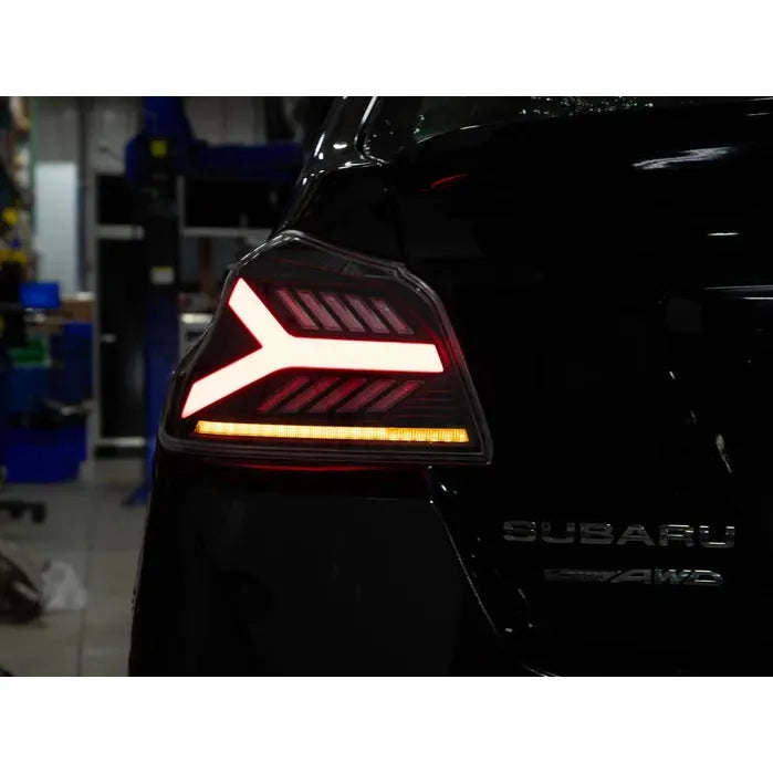 OLM Y-Spec LED Taillights (Clear Lens White Optic) - 2015-2021 WRX / STI