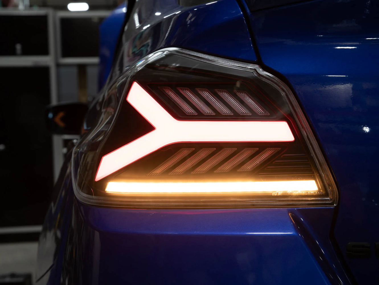 OLM Y-Spec LED Taillights (Smoke Lens White Optic) - 2015-2021 WRX / STI