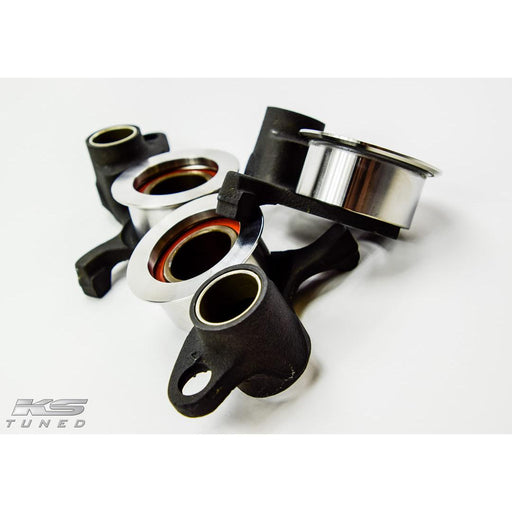 KS Tuned H22 Tensioner Pulley with Walk Blocker Installed