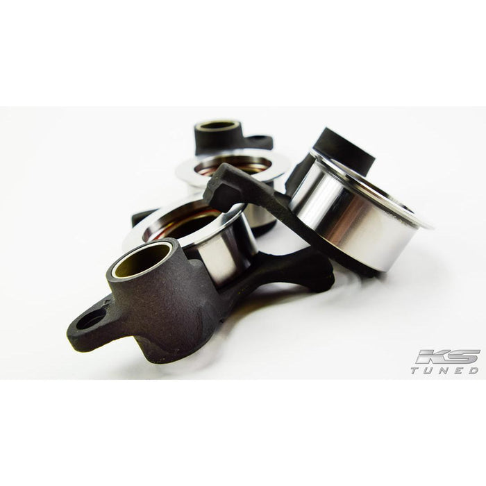 KS Tuned H22 Tensioner Pulley with Walk Blocker Installed