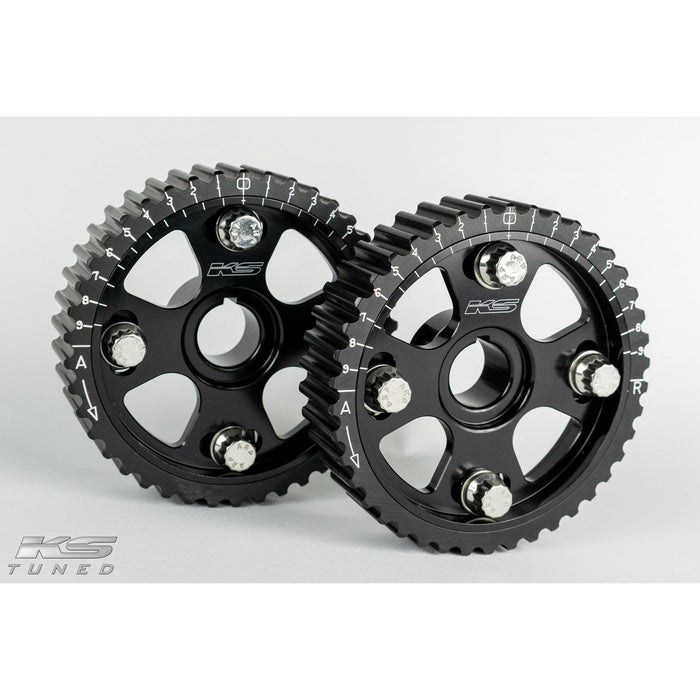 KS Tuned H22/F20B/H23 VTEC Cam Gears, Signature Black Anodized Finish