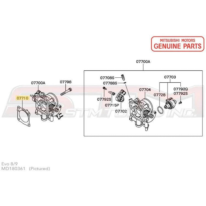Mitsubishi OEM Throttle Body Gasket for Evo 4-9 & 3000GT (MD180361)