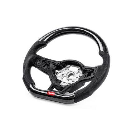 APR 15-26 Volkswagen Golf R/GTI/Jetta (MK7) Carbon Fiber/Silver Stitch Steering Wheel (For Paddles)
