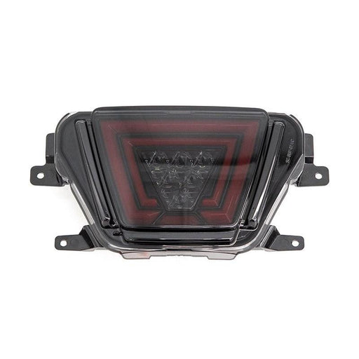 OLM V1 F1 Style Rear Brake Fog Reverse Light (Smoke Lens Gloss Black Base Red Bar) - 2020 Sup