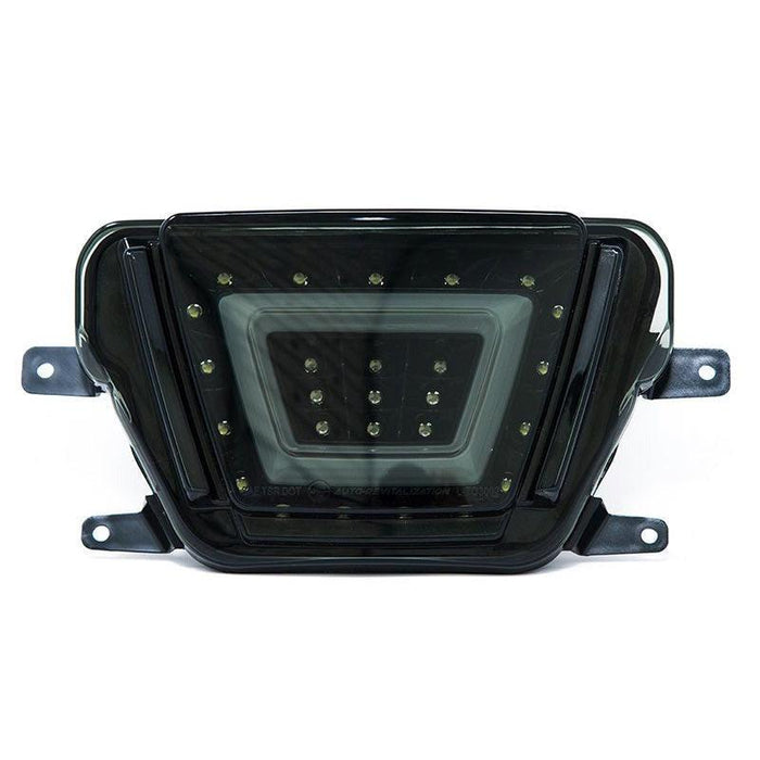OLM V2 F1 Style Multifunction 4th Brake Light (Smoke Lens Black Base White Bar) - 2020 Supra