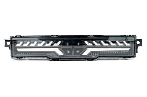 OLM V2 F1 Rear Fog Light (Clear Lens Black Base White Bar) - 2022 BRZ GR86