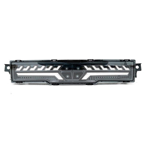 OLM V2 F1 Rear Fog Light (Clear Lens Black Base White Bar) - 2022 BRZ GR86