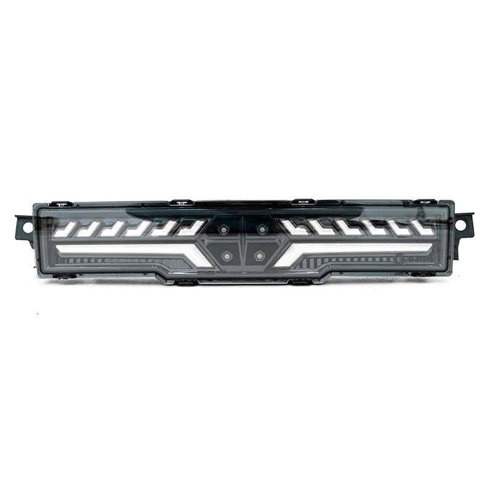 OLM V2 F1 Rear Fog Light (Clear Lens Black Base White Bar) - 2022 BRZ GR86