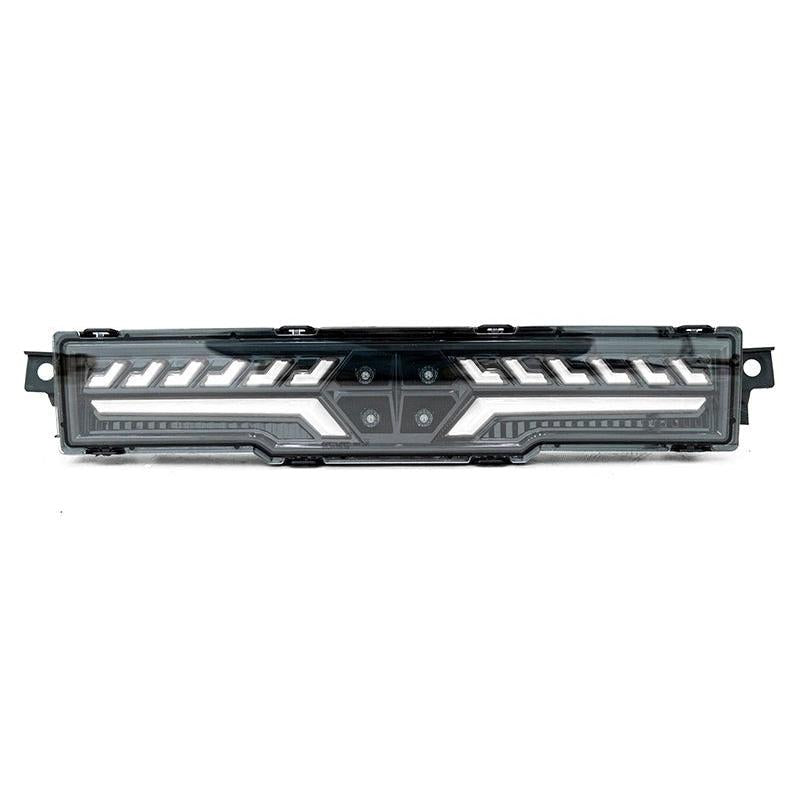 OLM V2 F1 Rear Fog Light (Clear Lens Black Base White Bar) - 2022 BRZ GR86