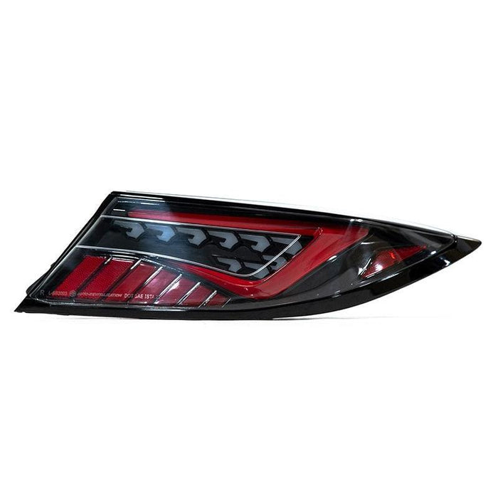 OLM Scythe Style LED Taillights (Smoke Lens Black Base White Bar) - 2022 BRZ GR86