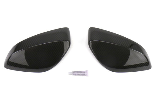 OLM Dry Carbon Fiber Mirror Covers with Gloss Clearcoat (pair)