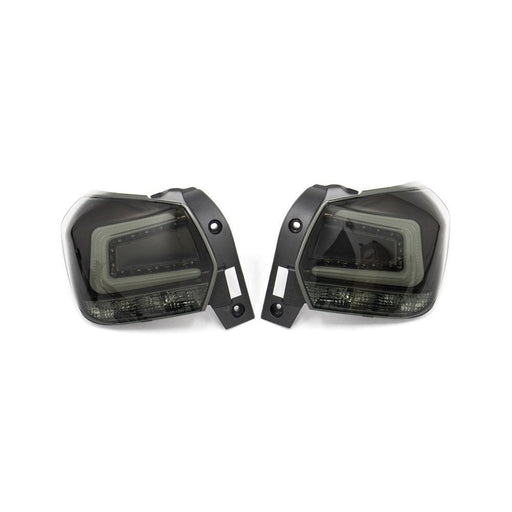 OLM USDM CS Style LED Tail Lights - 2013 Crosstrek-Dark Smoke Lens with Gold Reflector