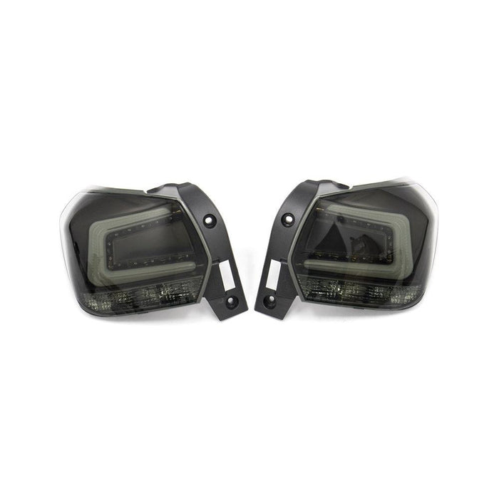 OLM USDM CS Style LED Tail Lights - 2013 Crosstrek-Dark Smoke Lens with Gold Reflector