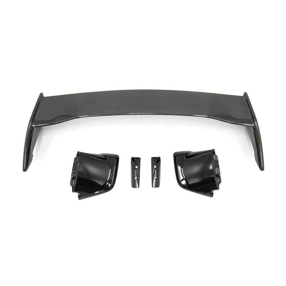 OLM Silverline Carbon Fiber OEM S Style Spoiler with Black Bases - 2015 WRX 2015 STI