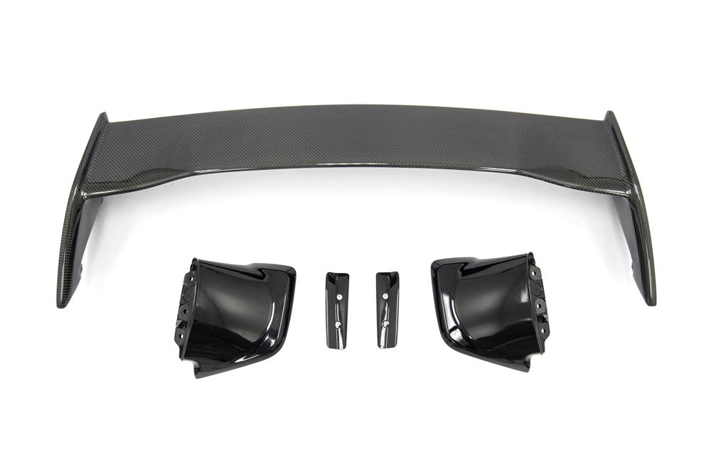 OLM Silverline Carbon Fiber OEM S Style Spoiler with Black Bases - 2015 WRX 2015 STI