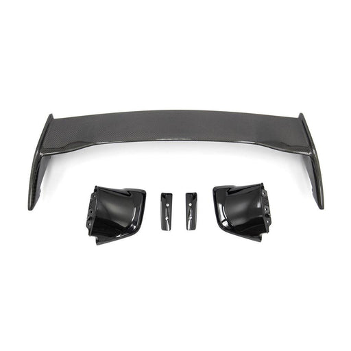 OLM Silverline Carbon Fiber OEM S Style Spoiler with Black Bases - 2015 WRX 2015 STI