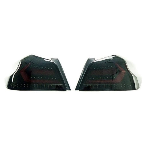 OLM Evolution Tail Lights (Smoked Lens Black Base Red Bar) - 15 WRX STI