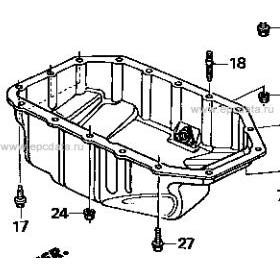 Honda Genuine Oil Pan kit with bolts - Accord Odyssey/K20A6, K20B, K20Z2, K24A, K24A3