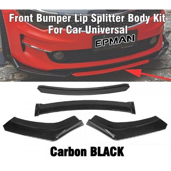 EPMAN - UNIVERSAL FRONT BUMPER LIP FLAT UNDER PANEL SPLITTER SPOILER PLATE DIFFUSER