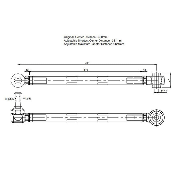 Hardrace Rear Toe Kit Toyota, Mr2, Aw11 84-89