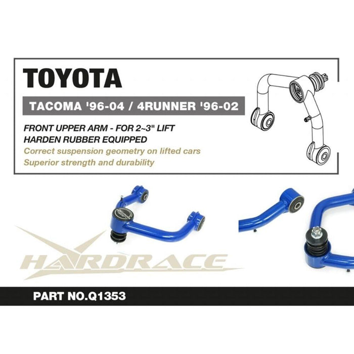 HARD RACE 2-4 INCH FRONT UPPER ARM (HARDENED RUBBER) TOYOTA, TACOMA, N100 96-04, 4RUNNER, N180 95-02