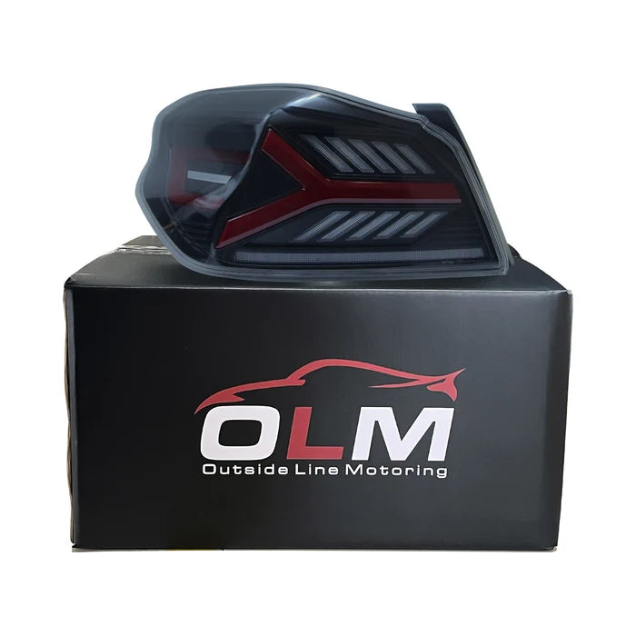 OLM Y-Spec LED Taillights (Smoke Lens Red Optic) - 2015-2021 WRX / STI