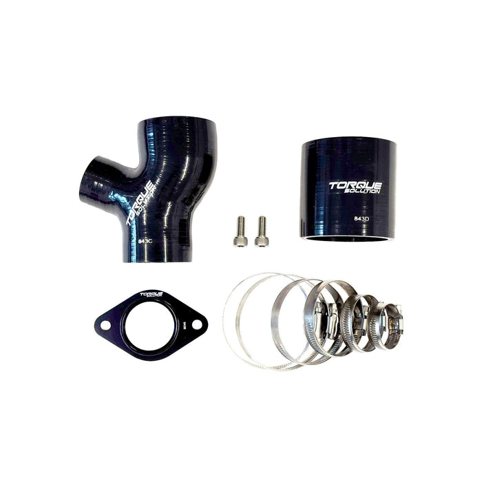 Torque Solution Subaru WRX 2015-21 (FA20DIT) Titanium Top Mount Charge Pipe - Titanium Brushed Raw, Burnt Purple/Blue, Blue